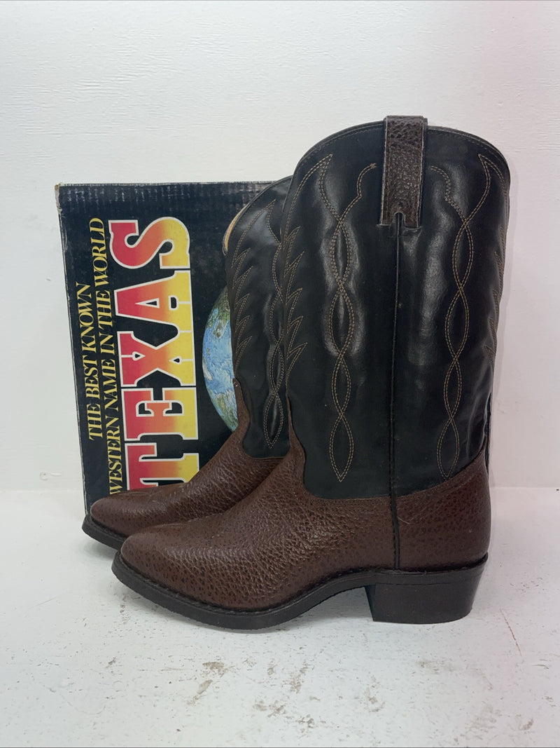 New Men’s Brown Texas Brand Cowboy Boots. 251527461 10.5 10 1/2 D. 8-24