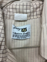 Me Women’s Dickson Jenkins Tan Stripe Long Sleeve Pearl Snap Size 34 KK-28