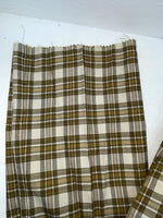 New Vintage Brown Plaid Ranch Polyester Pants SS-92