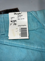 New Women’s Turquoise Wrangler Silverlake Relaxed Fit Denim Jeans. 7/8x32 O-17