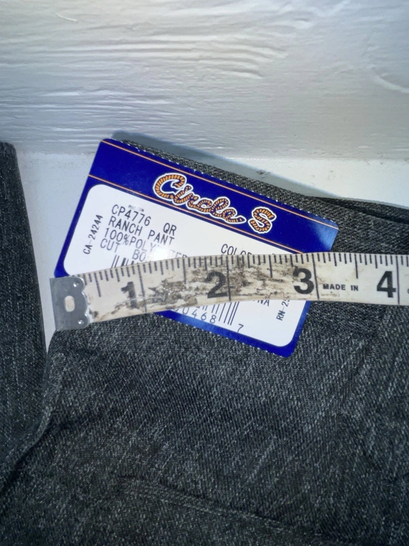 New Vintage Gray Circle S Polyester Pants #CP4776 SS-47