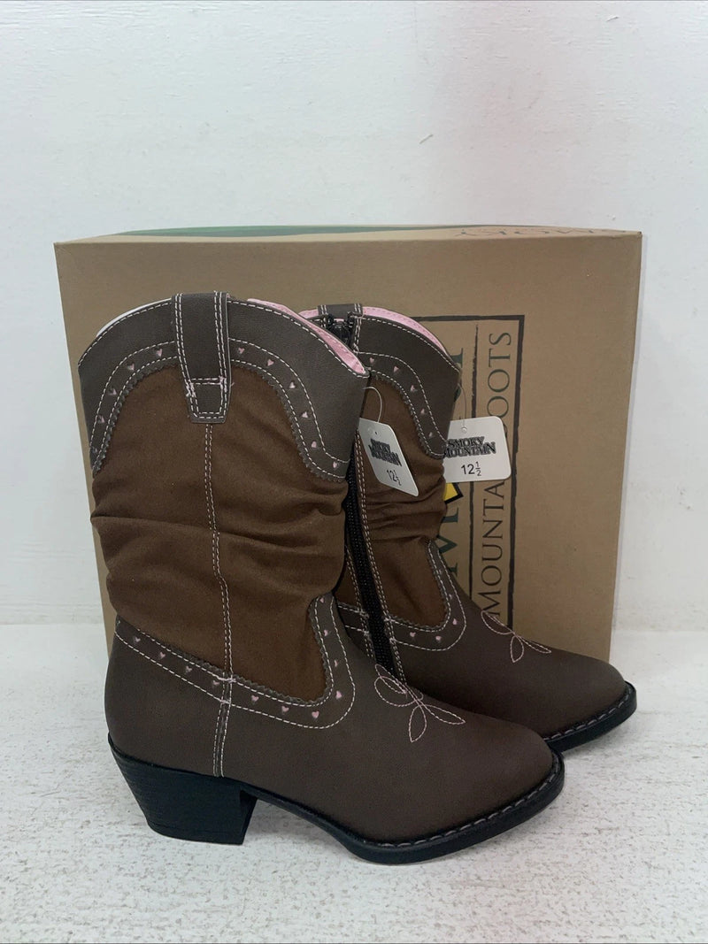 New Kids Brown Smoky Mountain Cowboy Boots. 1122 C 12.5 12 1/2. 23-11