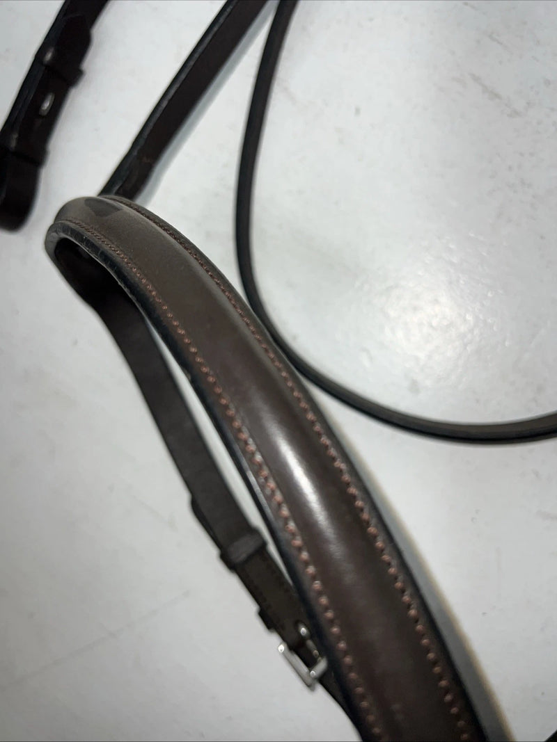 New EQUIROYAL Brown English Snaffle Bridle Full #21-9556-7-0 BB-13