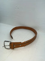 New Brown Genuine Leather Circle Y Weaved 28” Belt #8398 JJ-124