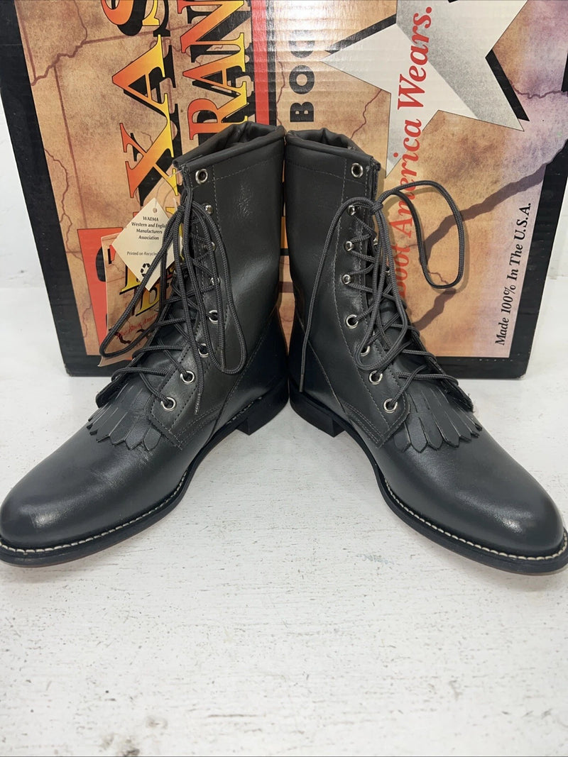 New Women’s Grey Texas Brand Cowboy Boots. 4442 6.5 6 1/2 M. 19-77