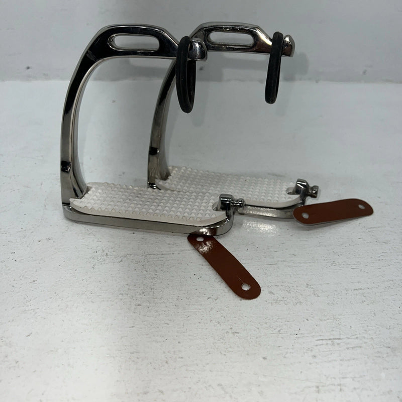 New Tough 1 Silver Iron Breakaway English Stirrups D-502