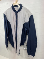 New Boys Cowboy Threads Blue White Long Sleeve Button Up Large DD-5