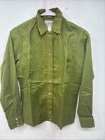 New Women’s Rockmount Green Long Sleeve Pearl Snap Size 32 KK-24