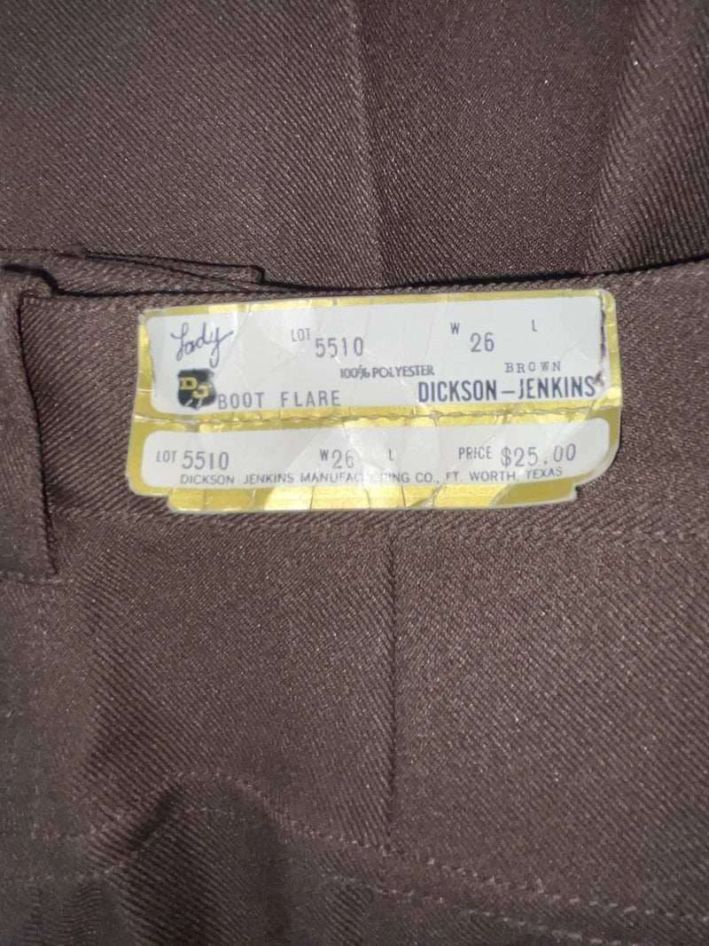 New Vintage Brown Dickson Jenkins Polyester Pants #5510 ZZ-87