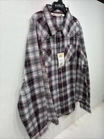 New Women’s Cumberland Purple Plaid Long Sleeve Pearl Snap Size 3X KK-85