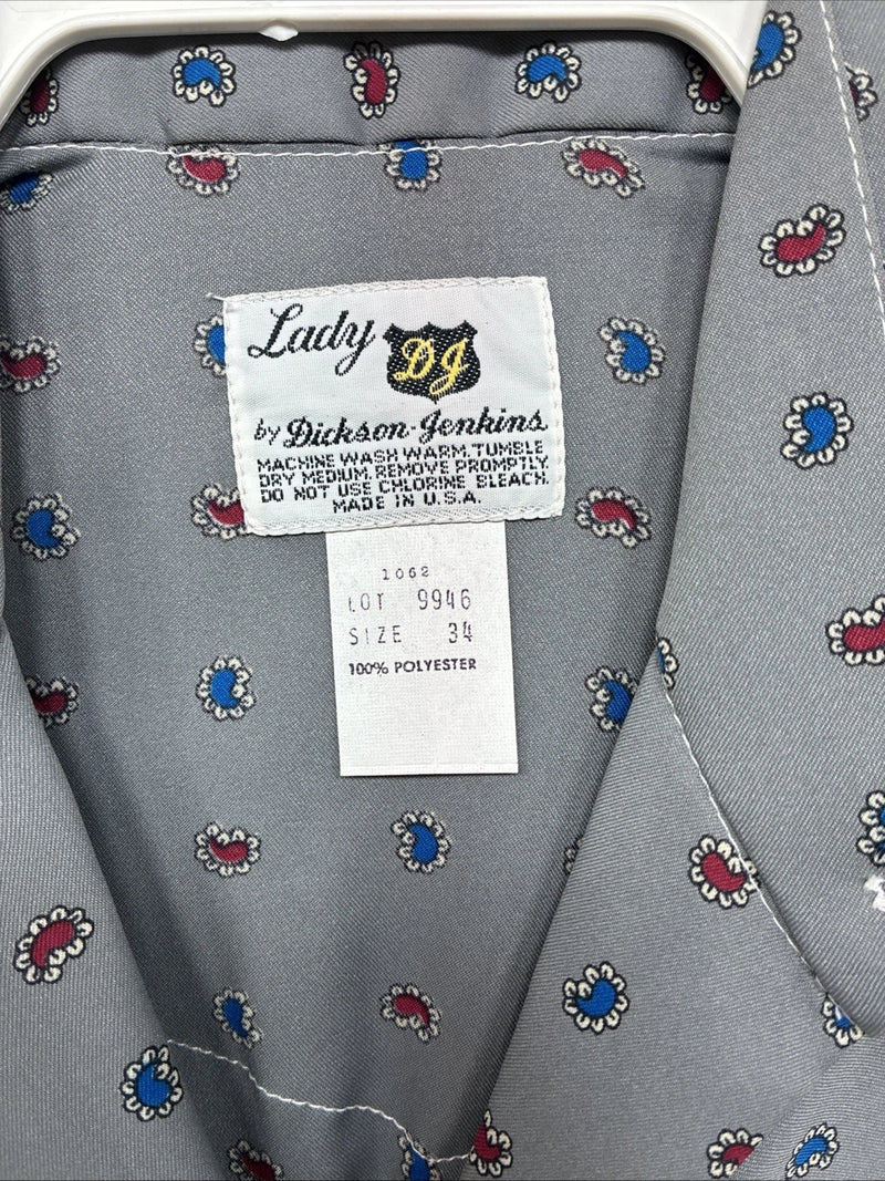 New Women’s Dickson Jenkins Greg Design Long Sleeve Pearl Snap Size 34 MM-29