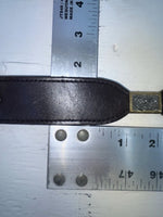 New Black Genuine Leather Double S Pendent 28” Belt #3508501 JJ-118