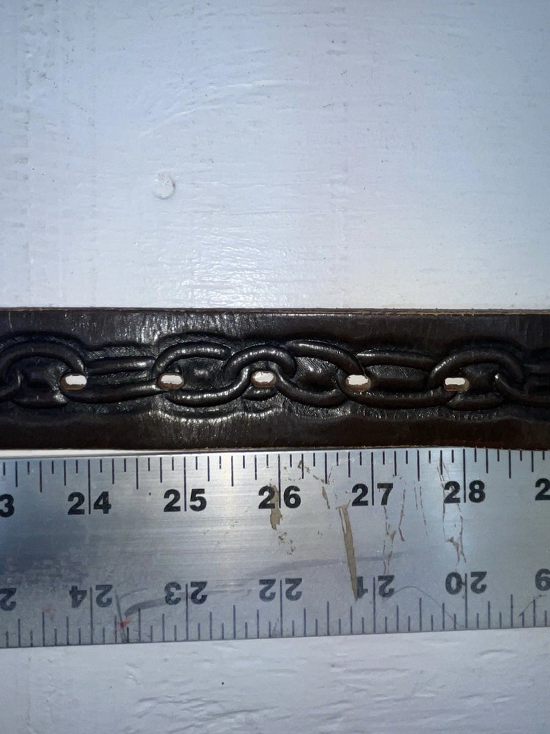 New Brown Genuine Leather Tex Tan Tooled 26” Belt #8103 NN-56