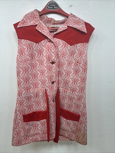 New Women’s Western Heritage Pink Designed Sleeveless Button Up Size 12 YY-129