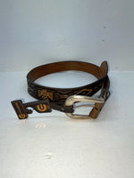 New Brown Genuine Leather Chambers Tooled 30” Belt #6071/13 Z-91