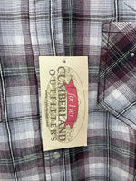 New Women’s Cumberland Purple Plaid Long Sleeve Pearl Snap 2XL GG-32