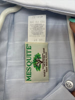 New Men’s Mesquite Light Blue Long Sleeve Pearl Snap 18 X 37 2XL E-54