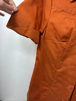New Women’s Panhandle Slim Orange Short Sleeve Button Up Size 10 LL-104