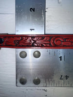 New Red Genuine Leather Chambers Tooled 20” Belt #WY347 NN-52