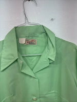 New Women’s Tem Tex Green Long Sleeve Button Up Size 12 KK-38