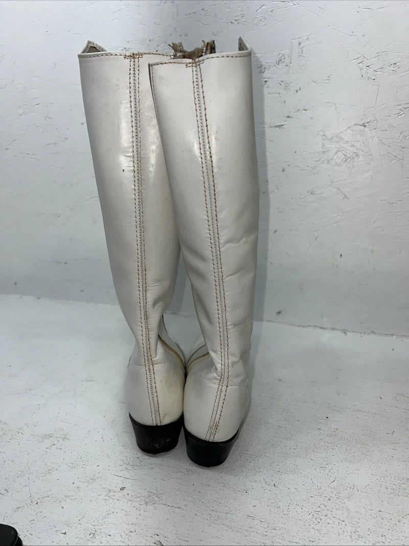 New Woman’s White Dingo Cowboy Boots. 7631 7 M. 18-38