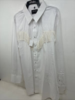 New Women’s White Horse White Fridge Long Sleeve Pearl Snap XXL TT-33