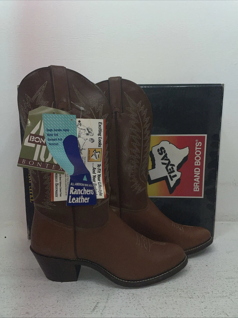 New Men’s Brown Texas Brand Cowboy Boots. 4501 9 M. 3-41