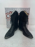 New Children’s Black With Fringe Dingo Cowboy Boots. C 2220 1.5 1 1/2 D. 23-114
