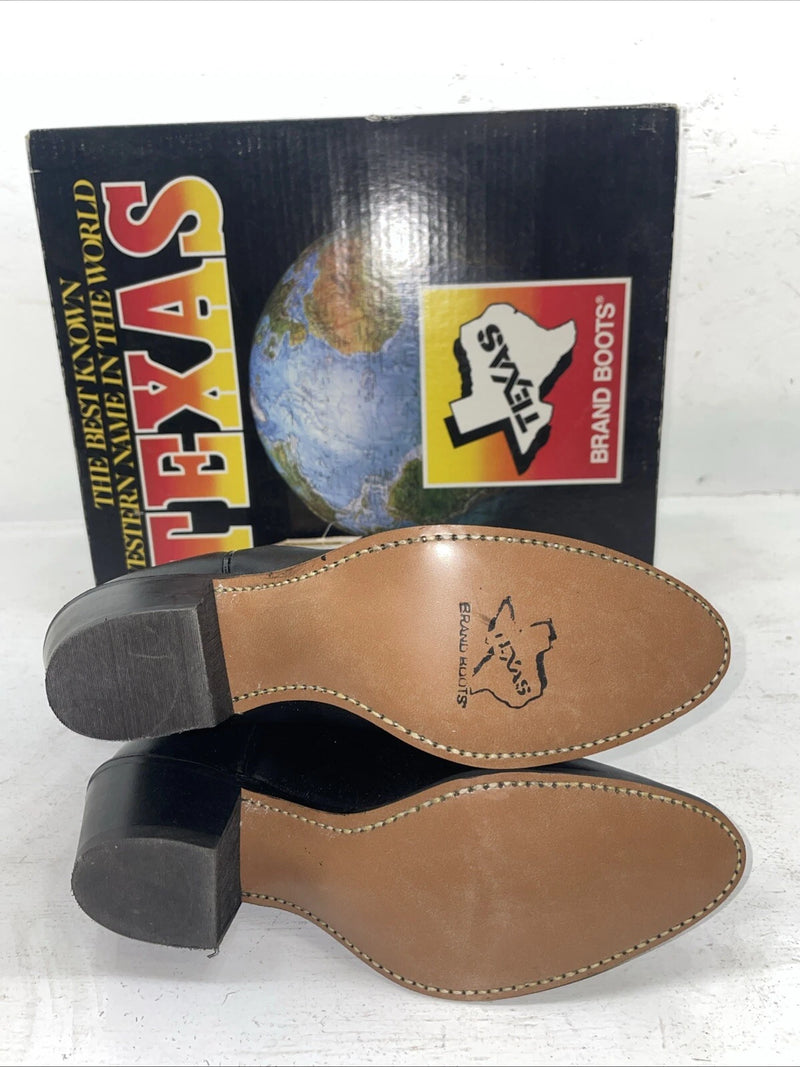 New Women’s Black Texas Brand Cowboy Boots. 4970 7 M. 18-114