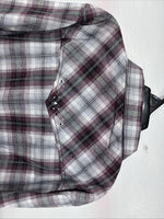 New Women’s Cumberland Purple Plaid Long Sleeve Pearl Snap Size 3X KK-85