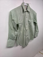 New Women’s Karman Green Long Sleeve Pearl Snap Size 8 YY-23