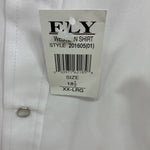 New Men’s ELY Cattleman White Simple Short Sleeve Pearl Snap 18.5 2XL F-83