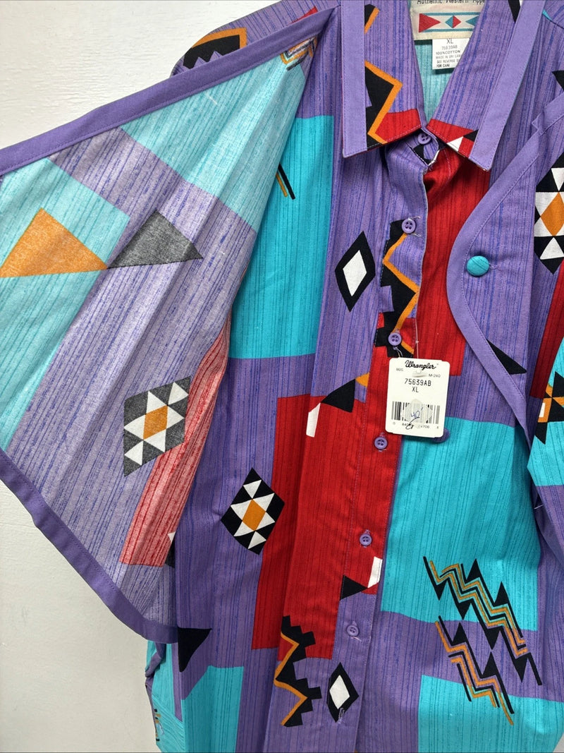 New Women’s Wrangler Multicolor Long Sleeve Button Up XL II-27