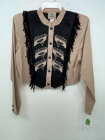New Women’s Brown With Fringe 1849 Authentic Ranchwear  Button Up 3B-111
