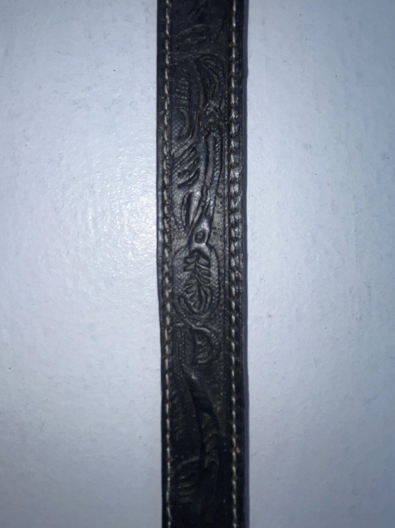 New Black Genuine Leather Western Express Tooled 28” Belt Z-47