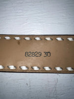 New Blue Genuine Leather Longhorn Tooled 30” Belt #82829 JJ-125