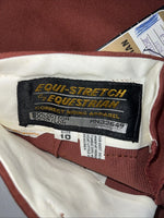 New Girls Burnt Orange Equestrian Equi-stretch English Riding Breeches. 10 A-141