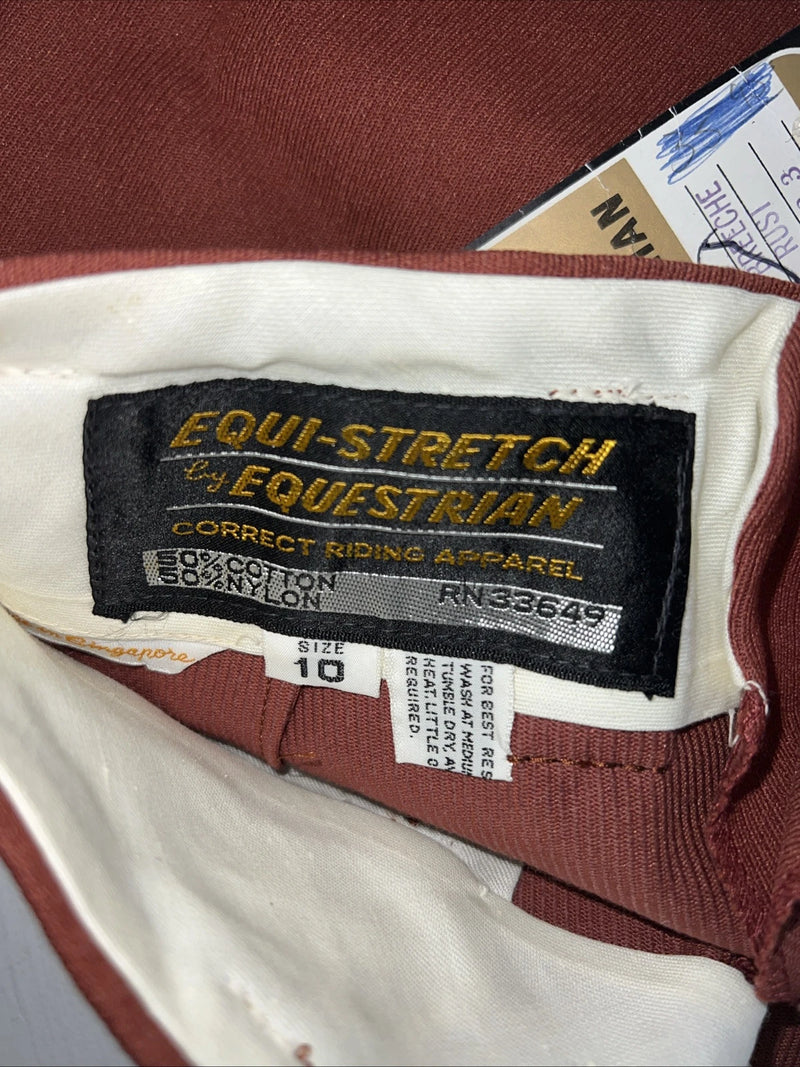 New Girls Burnt Orange Equestrian Equi-stretch English Riding Breeches. 10 A-141