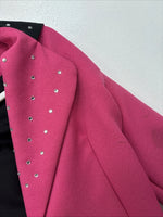 New Women’s To Dy For Pink Black Long Sleeve Button Up Size XL YY-101