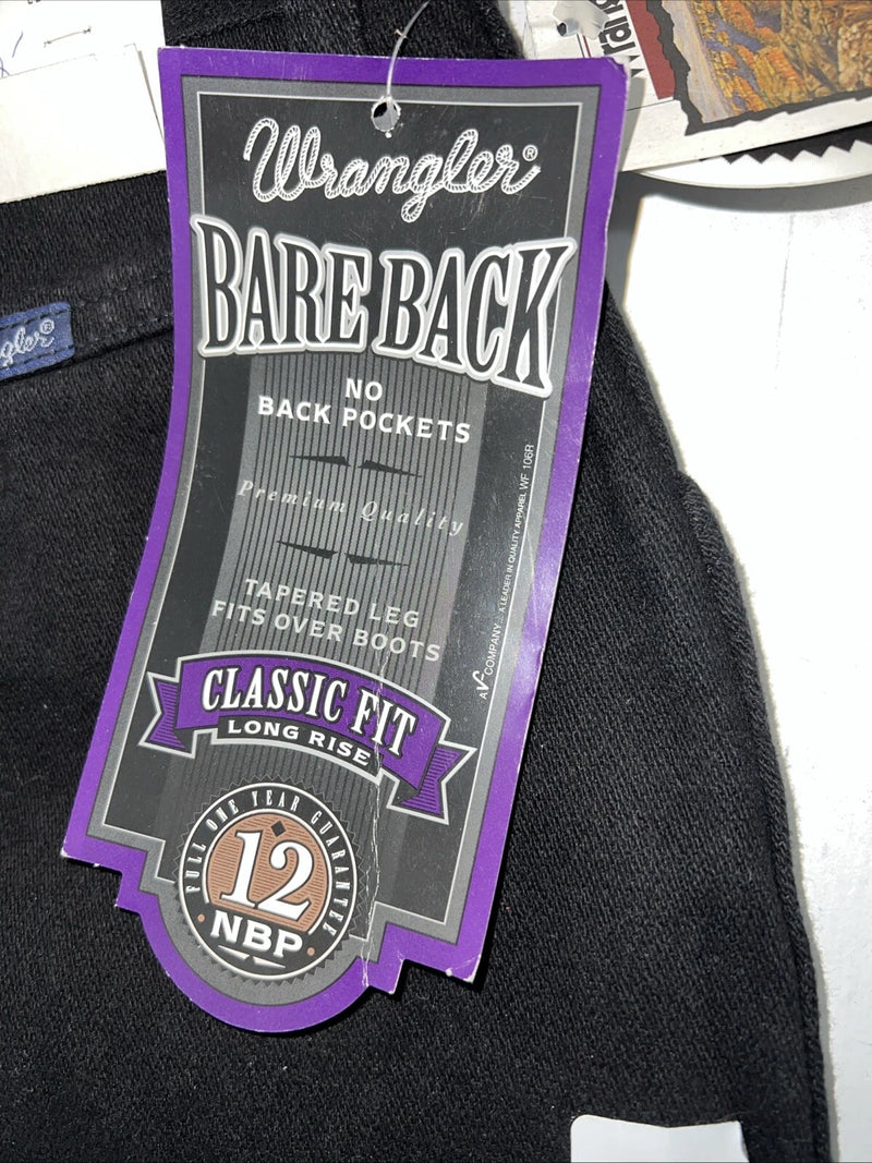 New Women’s Black Long Rise Bareback Classic Fit Wrangler Jeans. 13/14x34 H-15