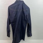 New Men’s Champion Western Blue Jean Long Sleeve Pearl Snap Small B-52
