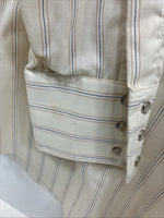 New Men’s Champion Western Yellow Stripe Long Sleeve Pearl Snap XL H-84