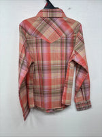 New Girls Cumberland Pink Plaid Long Sleeve Pearl Snap Small MM-13