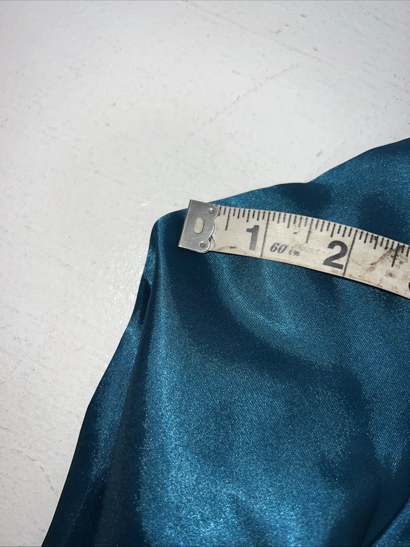 New Children’s Cumberland Outfitters Blue Satin Long Sleeve Button Up S 3C-50