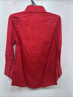 New Kids White Horse Red Long Sleeve Pearl Snap Medium DD-40