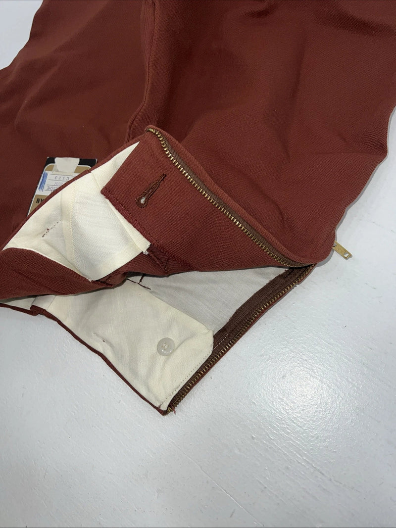 New Girls Burnt Orange Equestrian Equi-stretch English Riding Breeches. 10 A-141