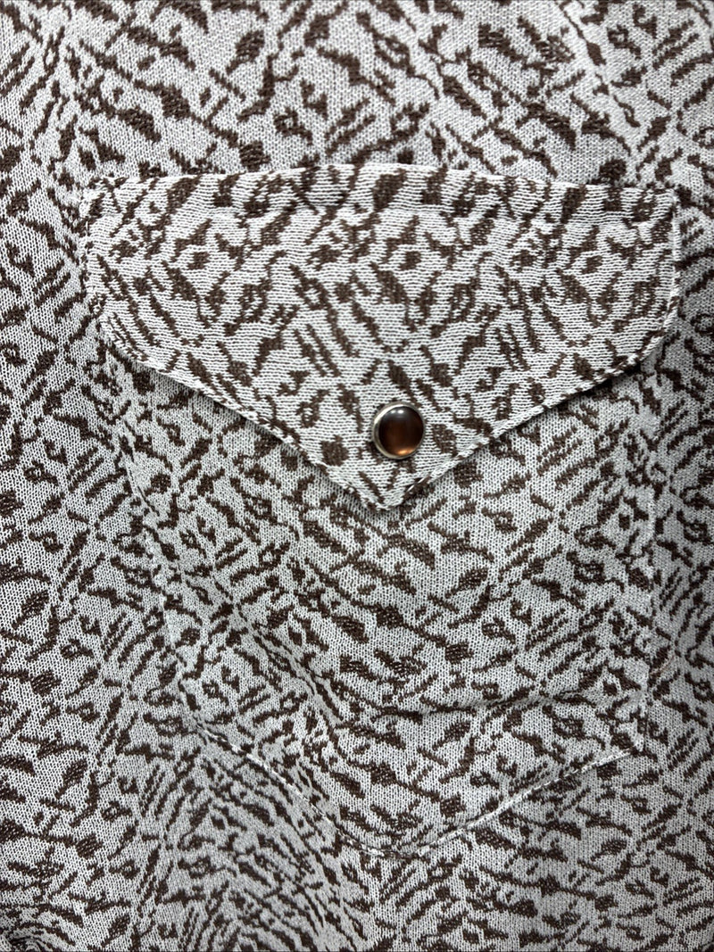 New Men’s Miller Brown Designed Long Sleeve Pearl Snap 17 X 33 XL T-6