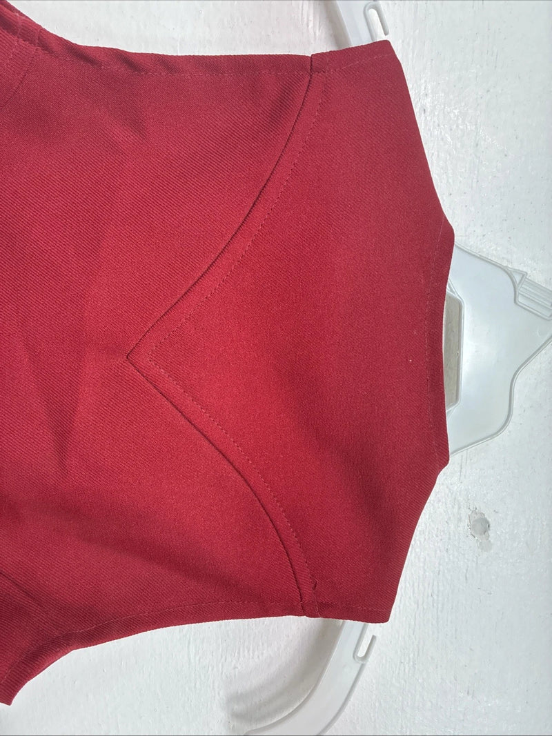 New Kids Dickson Jenkins Red Vest Button Up Size 8 Girls TT-53