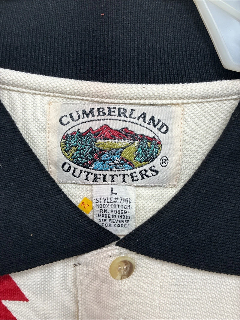New Men’s Cumberland Western Designed Short Sleeve Polo Shirt Large CC-48