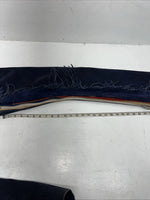 NOS Navy Red Show Chaps With Fringe Adjustable Waist 39” N-49